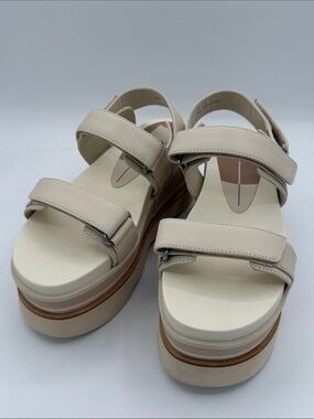 Dolce Vita Izak Platform Wedge Sandal, ivory leather